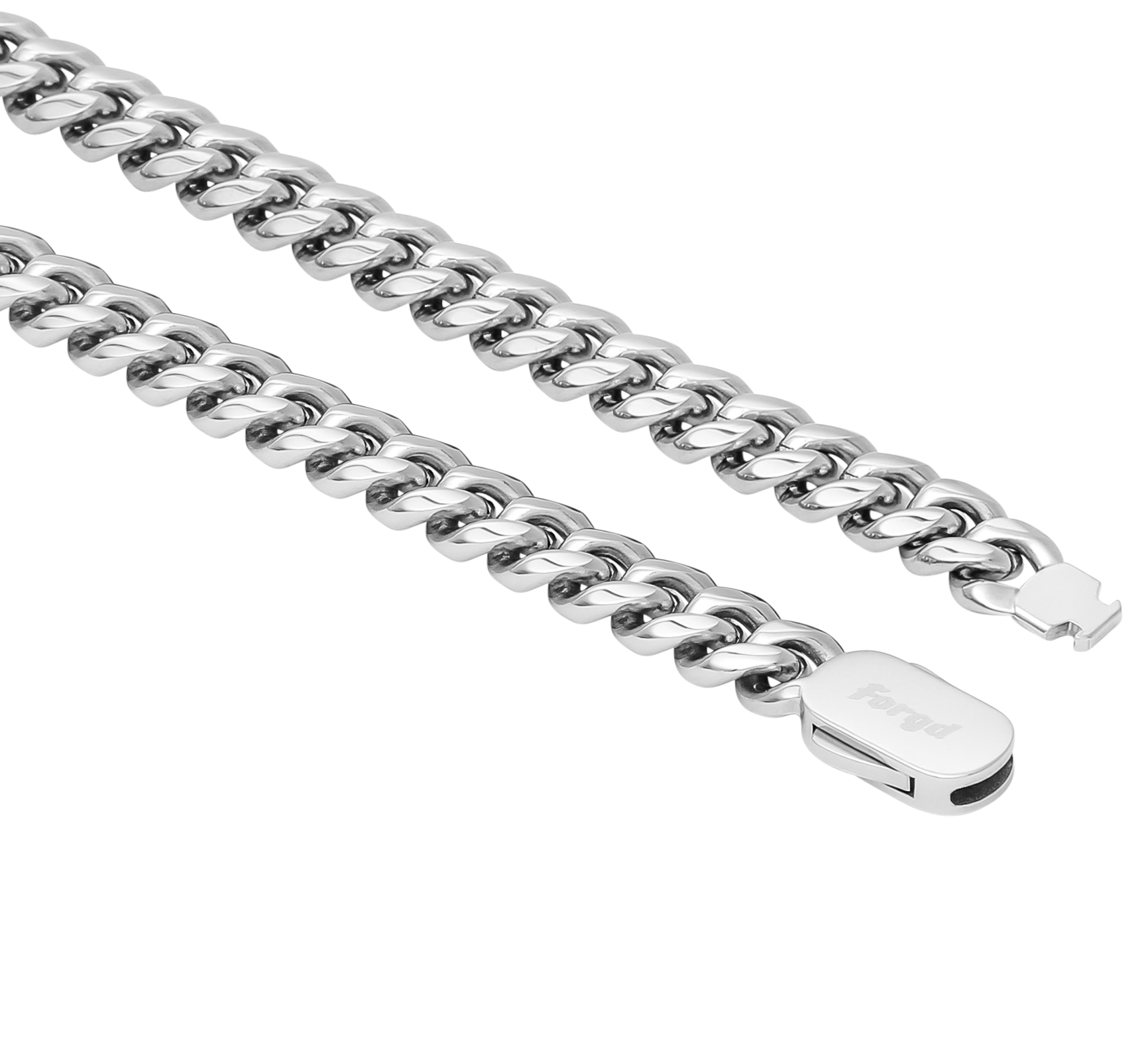 FORGD signature clasp — 316L stainless, engraved